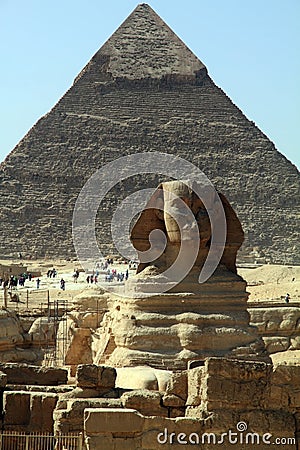 Sphinx and Pyramids of Giza El Cairo Egypt