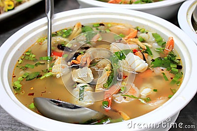 Spicy seafood soup