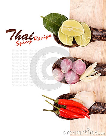 Spicy Thai food ingredients