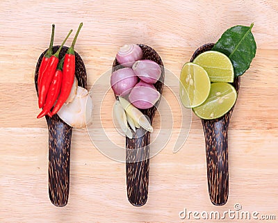 Spicy Thai food ingredients