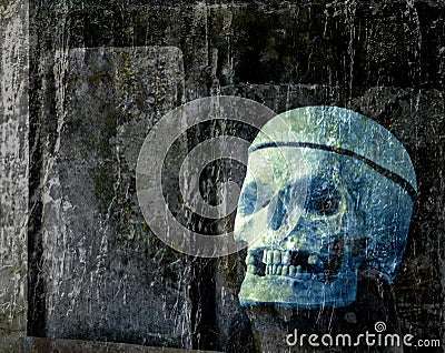 Spooky Ghost Grunge Halloween Textured Background