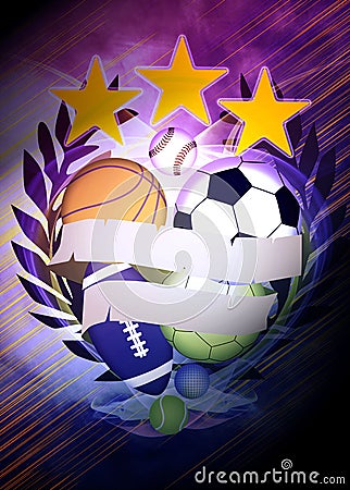 Sport balls background