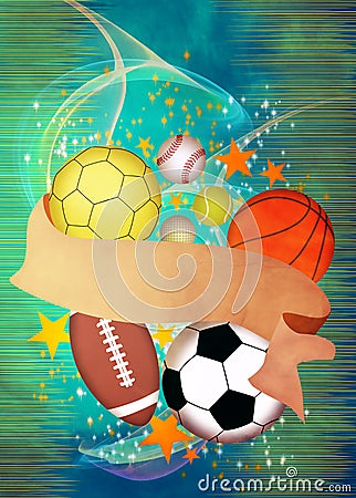 Sport balls background