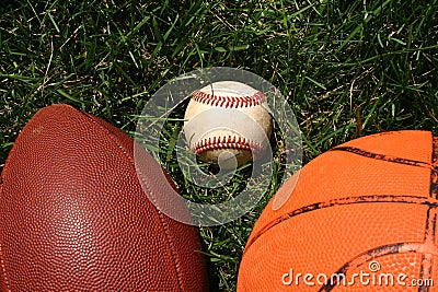 Sport Balls in Grass