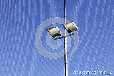 Sport field lighting equipment spots in light