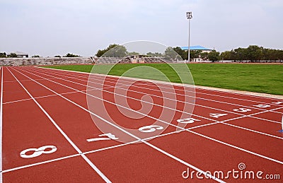 SPORT STADIUM WITH RUNNING TRACKS STRIP