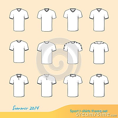 Sport t-shirts illustration set for summer 2014