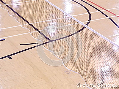 Sports court with markings