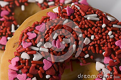 Sprinkle Doughnut Closeup Stock Photography