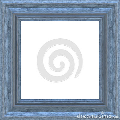 Square Blue Wood Frame