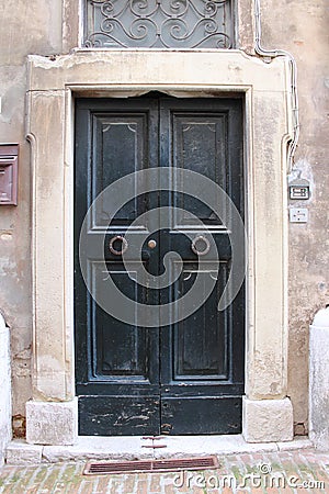 Squared medieval front door