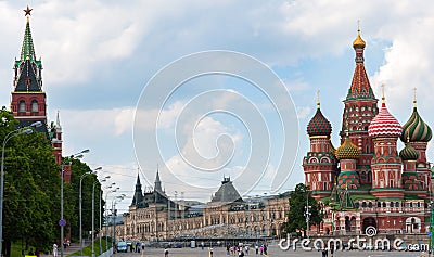 St. Basil s Cathedral and Kremlin in Moscow, Russia