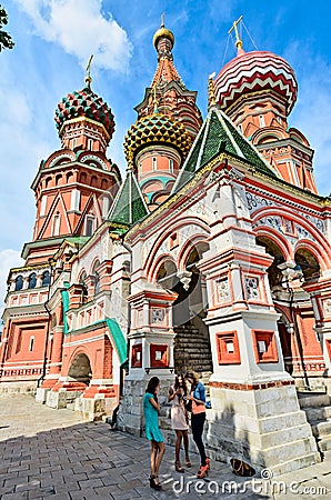 St. Basil s Cathedral on red square in Moscow.