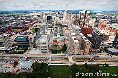 St. Louis City from the top of gateway Arch