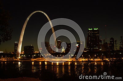St. Louis Skyline at night.