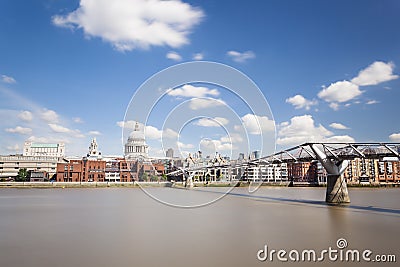 St Pauls Cathedral and Millennium Bridge