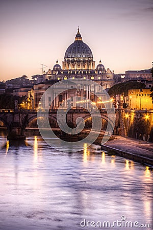 St. Peter s cathedral at sundown, Rome