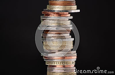 Stack of British Coins