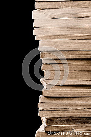 A stack of old books