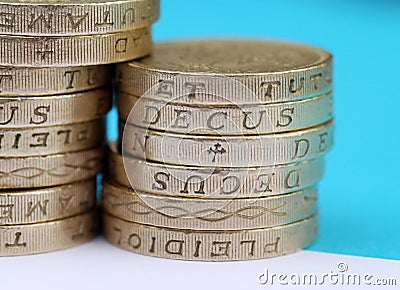 Stack of pound coins