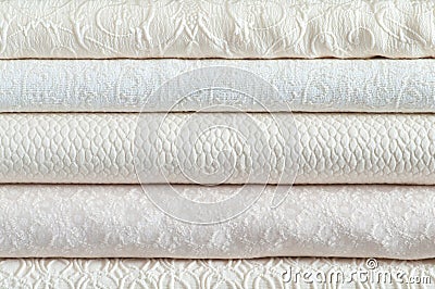 Stack of white textiles