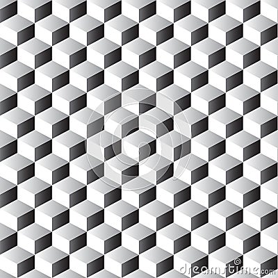 Stacked cubes seamless pattern