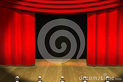 Stage, Curtains & Lights