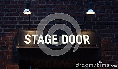 Stage door sign