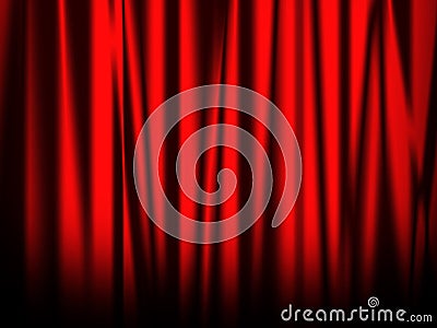 Stage red curtain