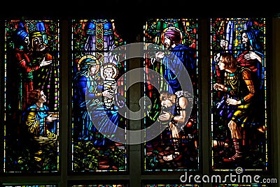 stained window glass blessed sacrament rochester ny church