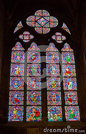 Stained-glass window, Notre-Dame de Paris