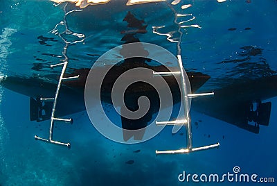 Stairs underwater