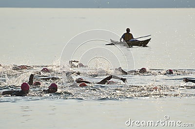 Start of a Women s Open Water Swim Race