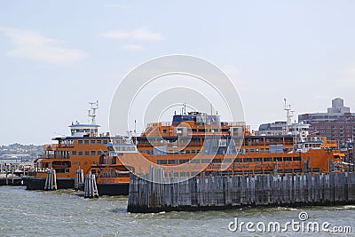 Staten Island Ferry docked at St George Ferry Terminal on Staten Island