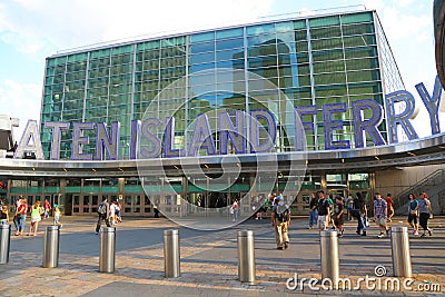 The Staten Island Ferry Whitehall Terminal in Manhattan