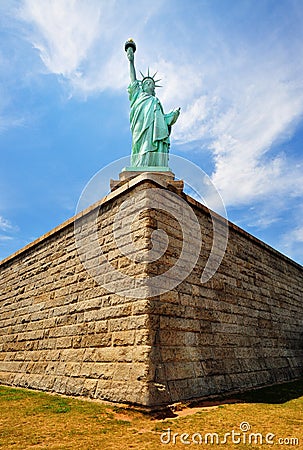 The Statue of Liberty- a wide angle perspective