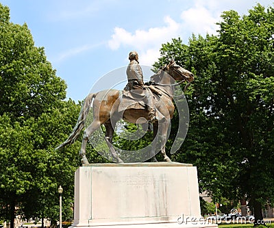Statue of Nathan Bedford Forrest atop a War Horse, Memphis Tennessee