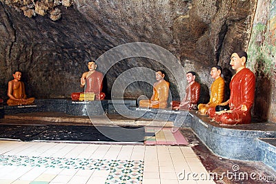 Statues in cave