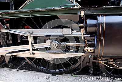 Steam locomotive piston and rods