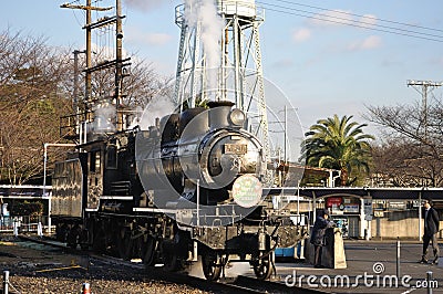 Steam train in Umekoji Steam Locomotive Musuem