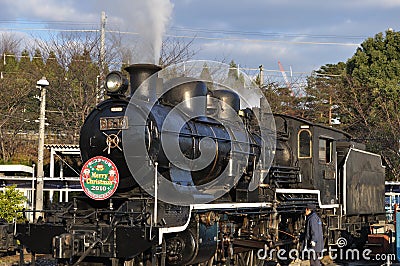 Steam train in Umekoji Steam Locomotive Musuem