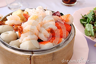 Steamed shrimp and fish ball