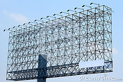 Steel structure billboard with light