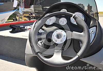 Steering wheel of light boat