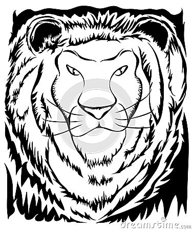 Stencil Lion