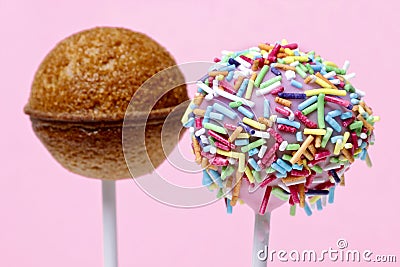 Steps of making cake pops