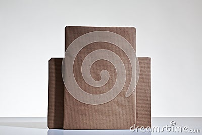 Parcels wrapped up in brown papper