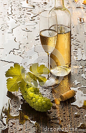 Still life with white wine