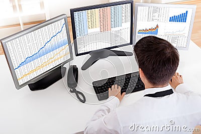 Stock broker trading in a bull market