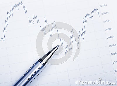 Stock exchange market chart
